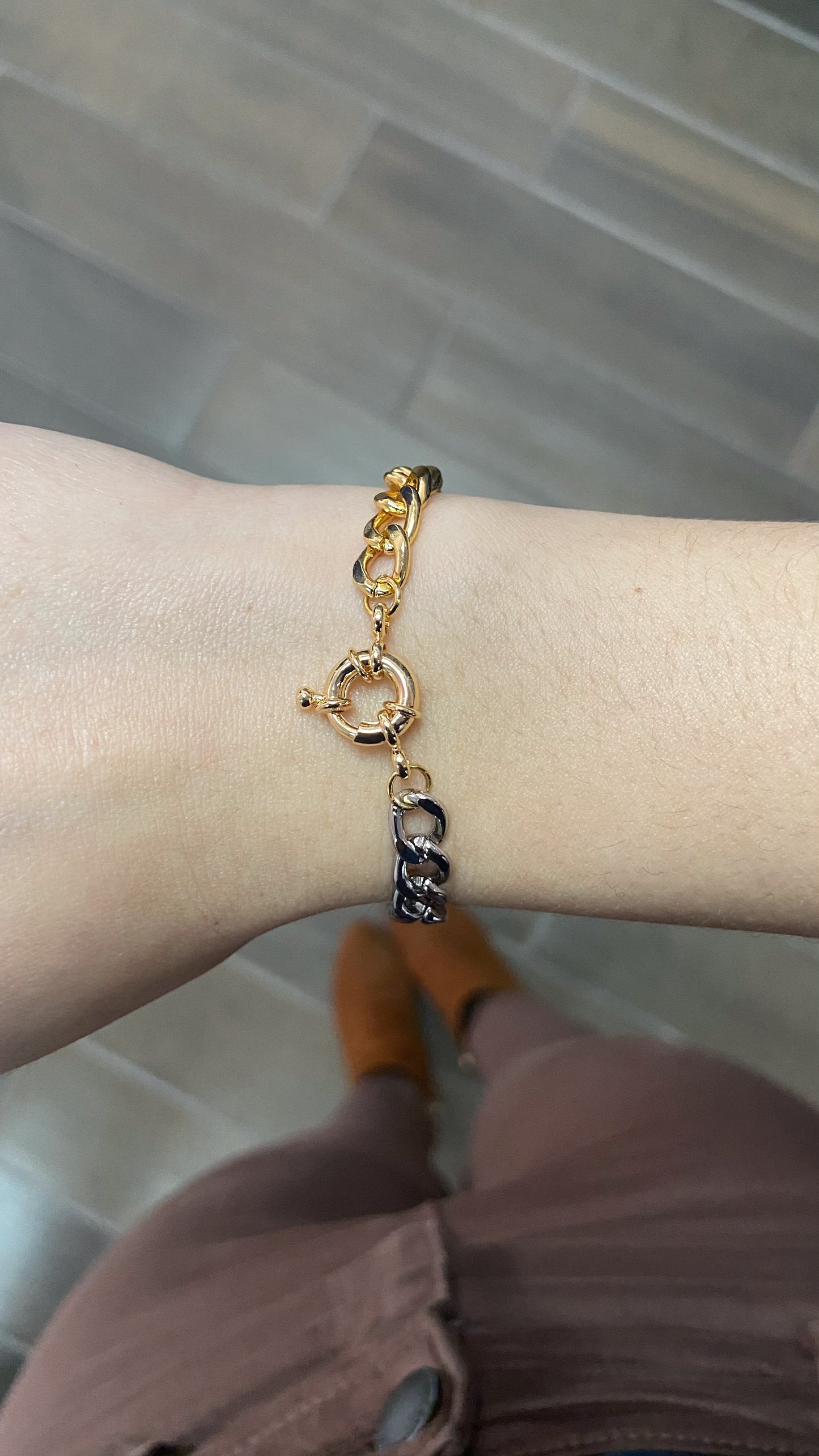 Pulsera combinado grueso conector #M19