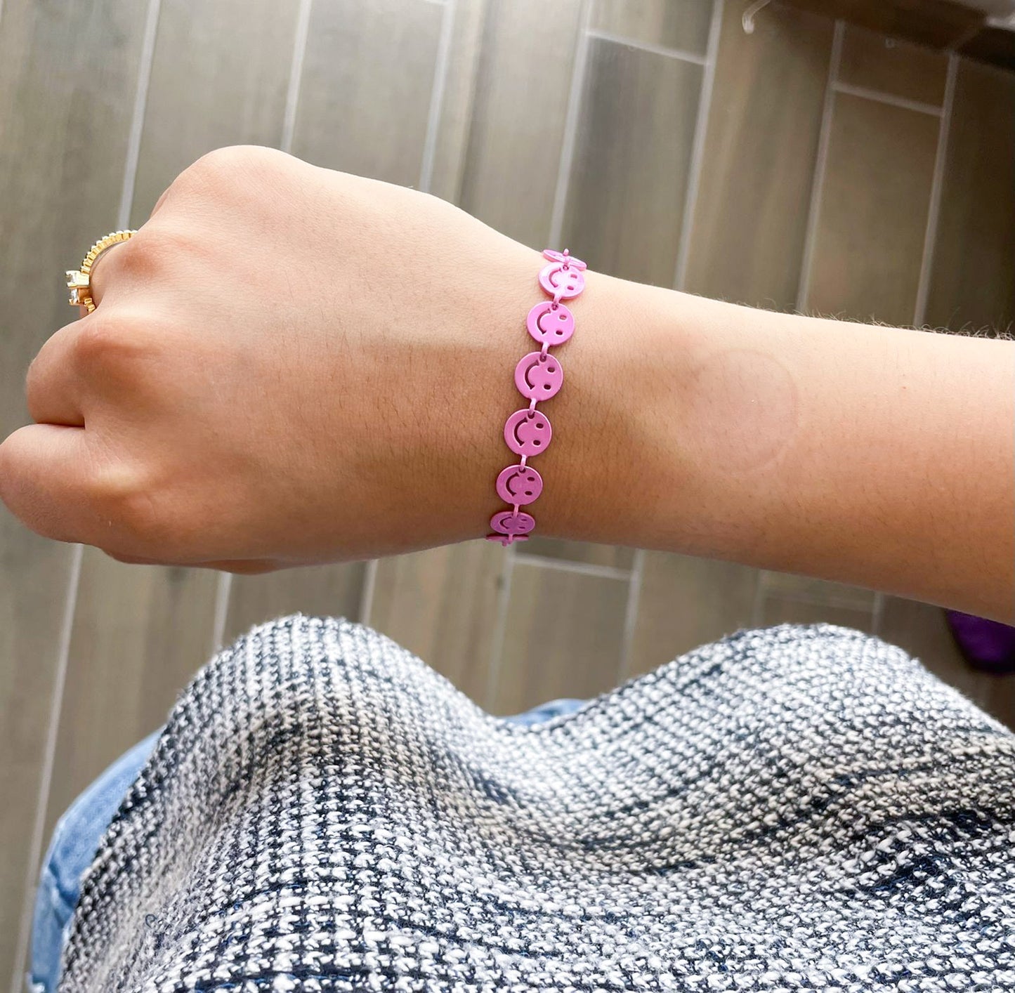 Pulsera caritas felices Rosa bajito #M15