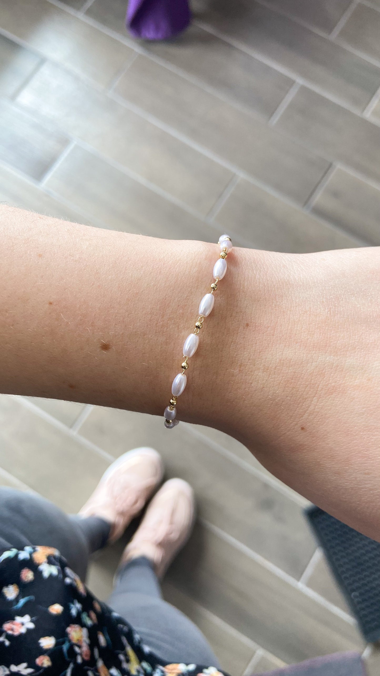 Pulsera Perlas ovaladas #M11