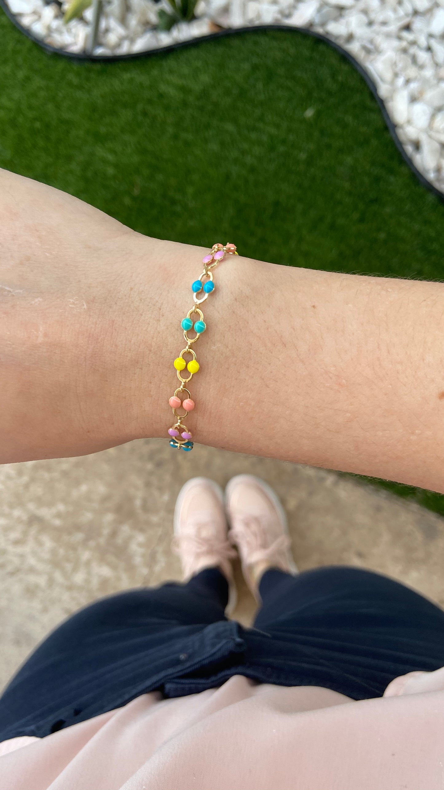 Pulsera cilindro color pastel #M15