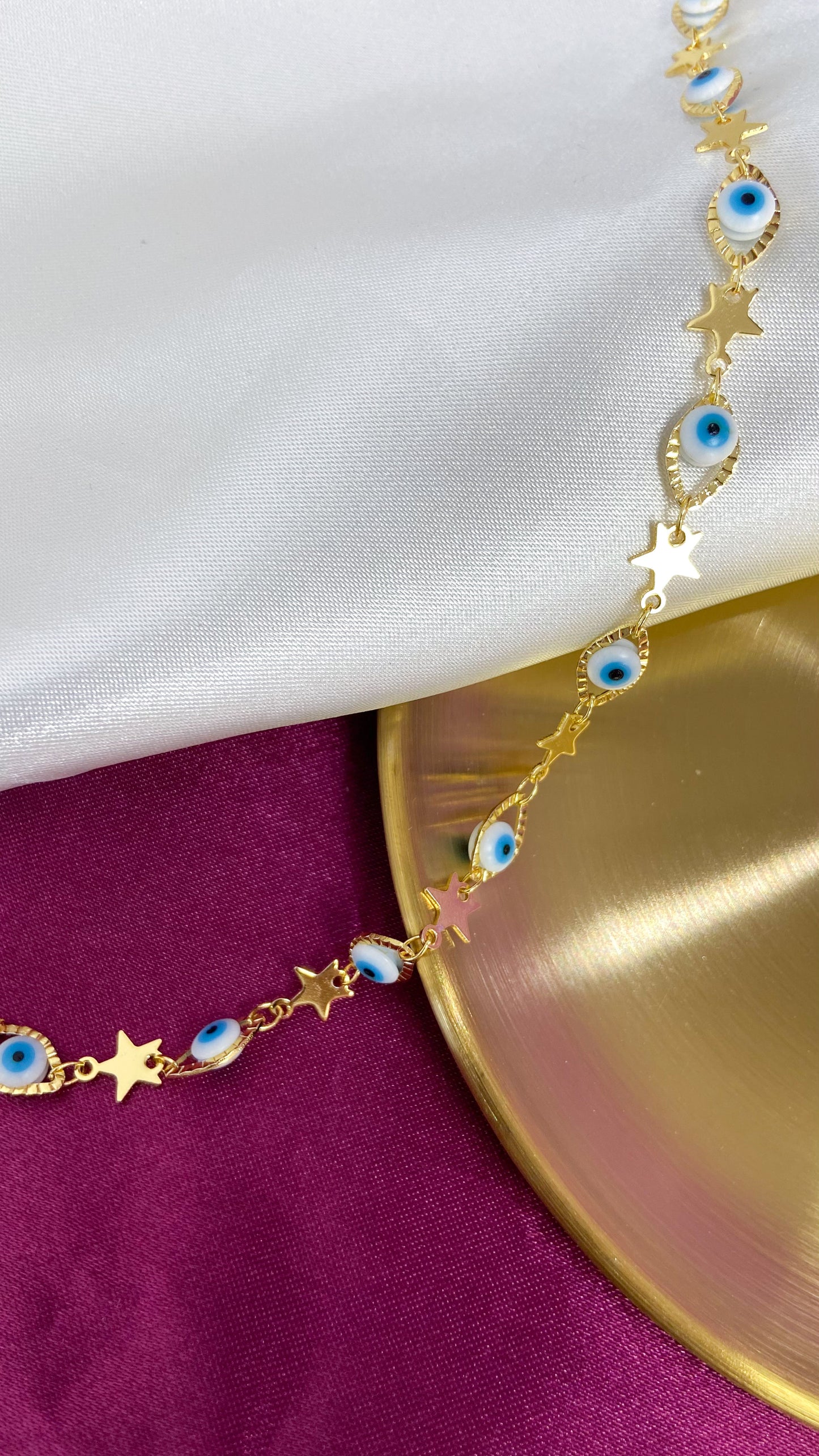 Tobillera ojo blanco con Estrella #M2.1