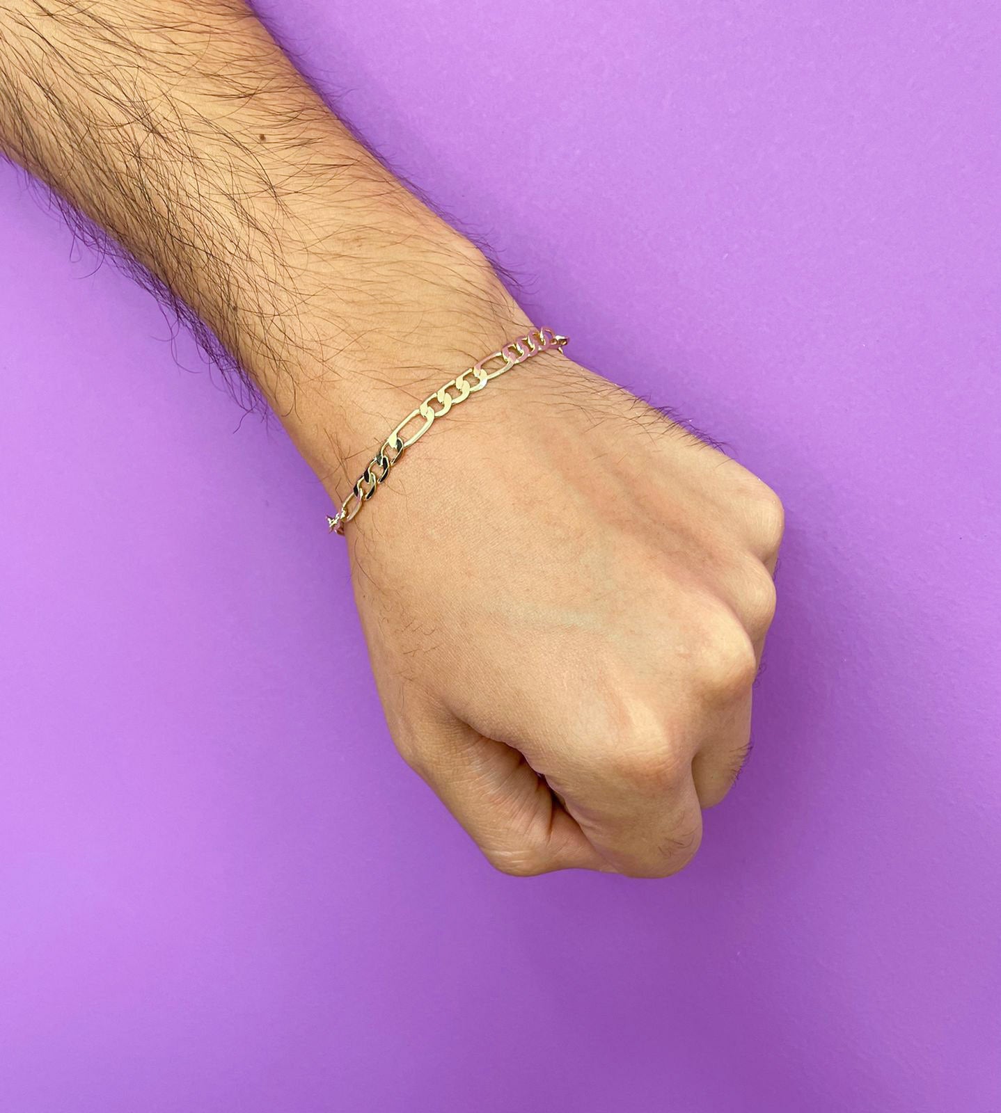 Pulsera eslabones gruesos caballero dorado #M20.1