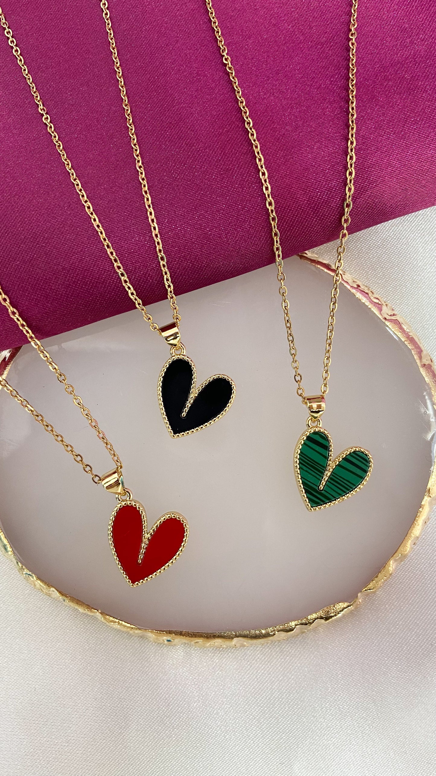 Collar corazon colores #W