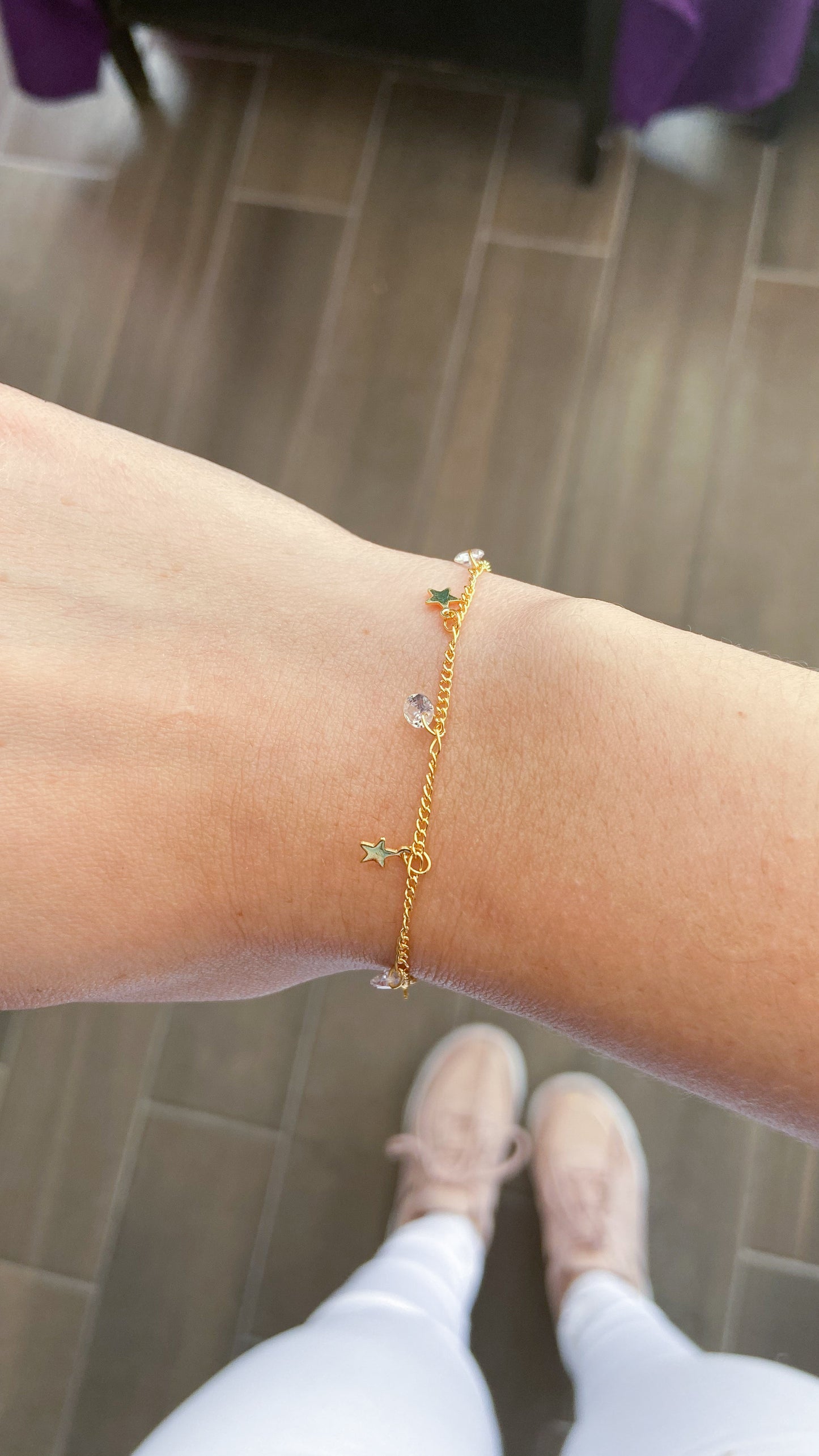 Pulsera estrellas con piedras de zirconia #M3