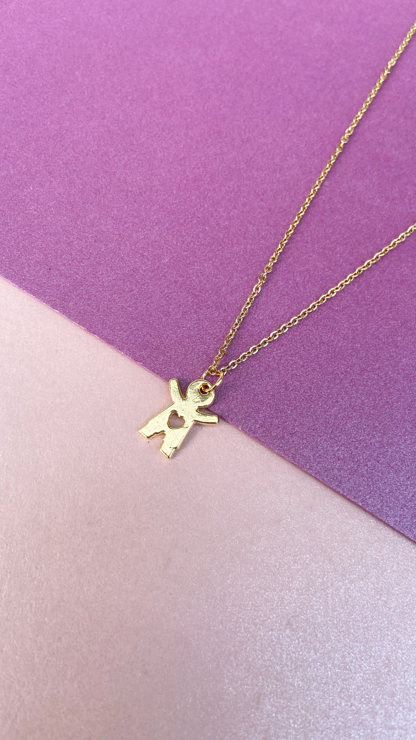 Collar Niño corazon hueco #L