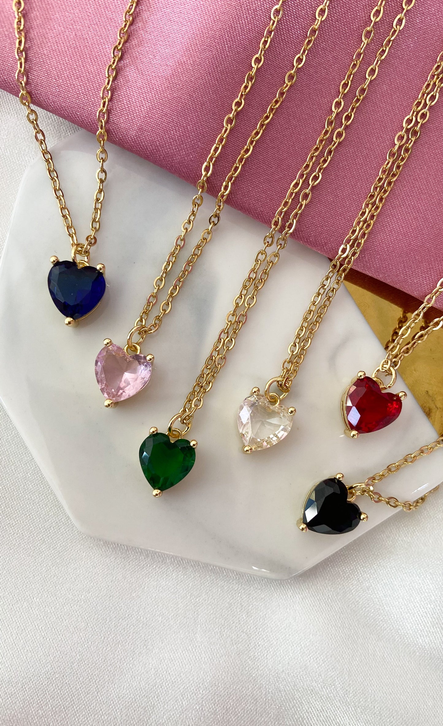 Collar corazon Zirconia mediano #U
