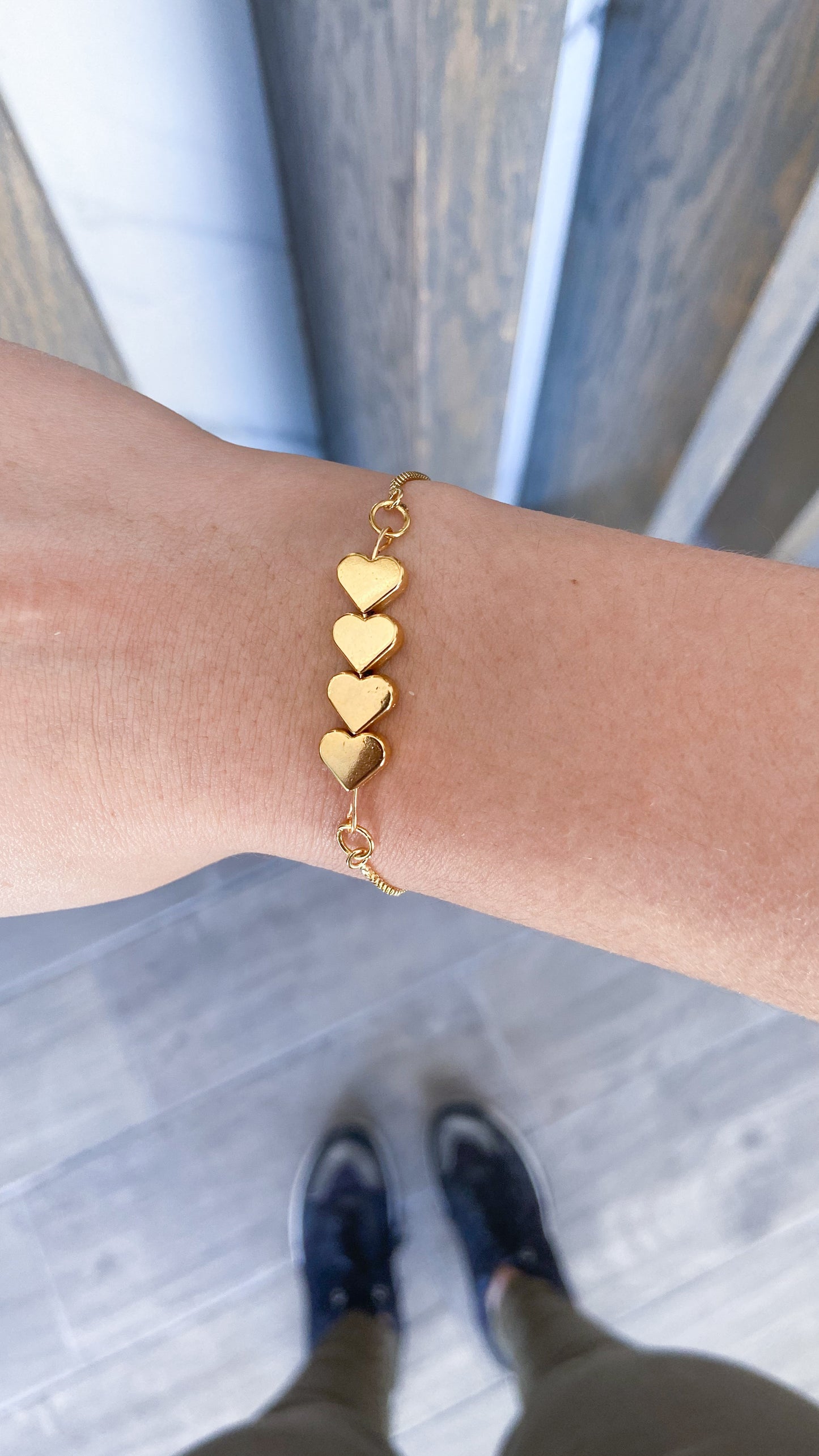 Pulsera 4 corazones