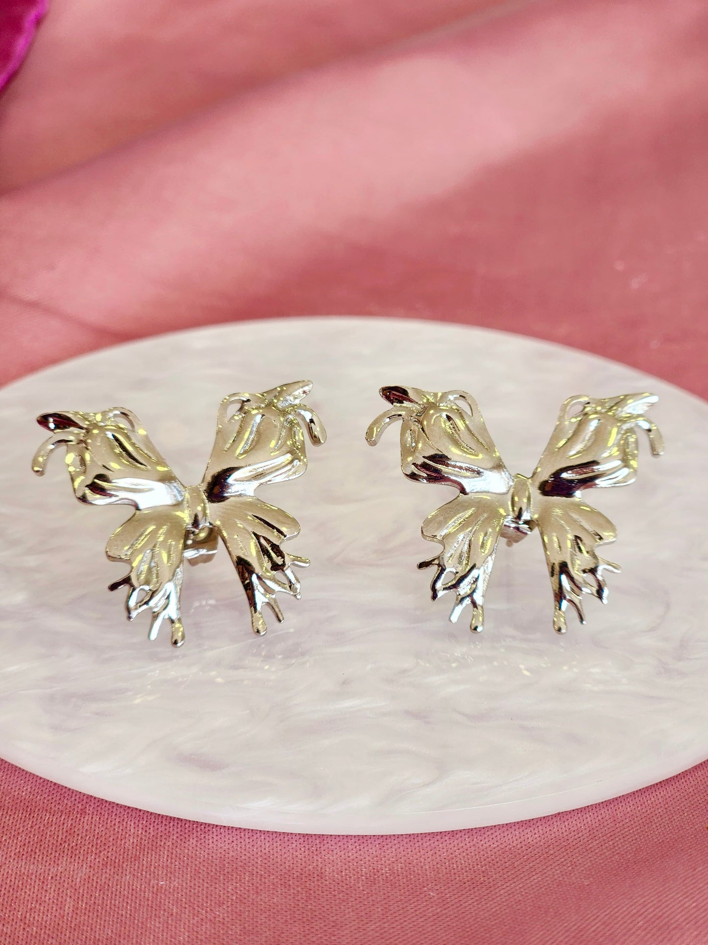 Aretes mariposa moño #L46