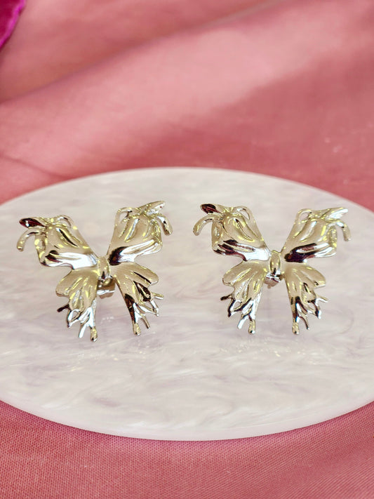 Aretes mariposa moño #L46