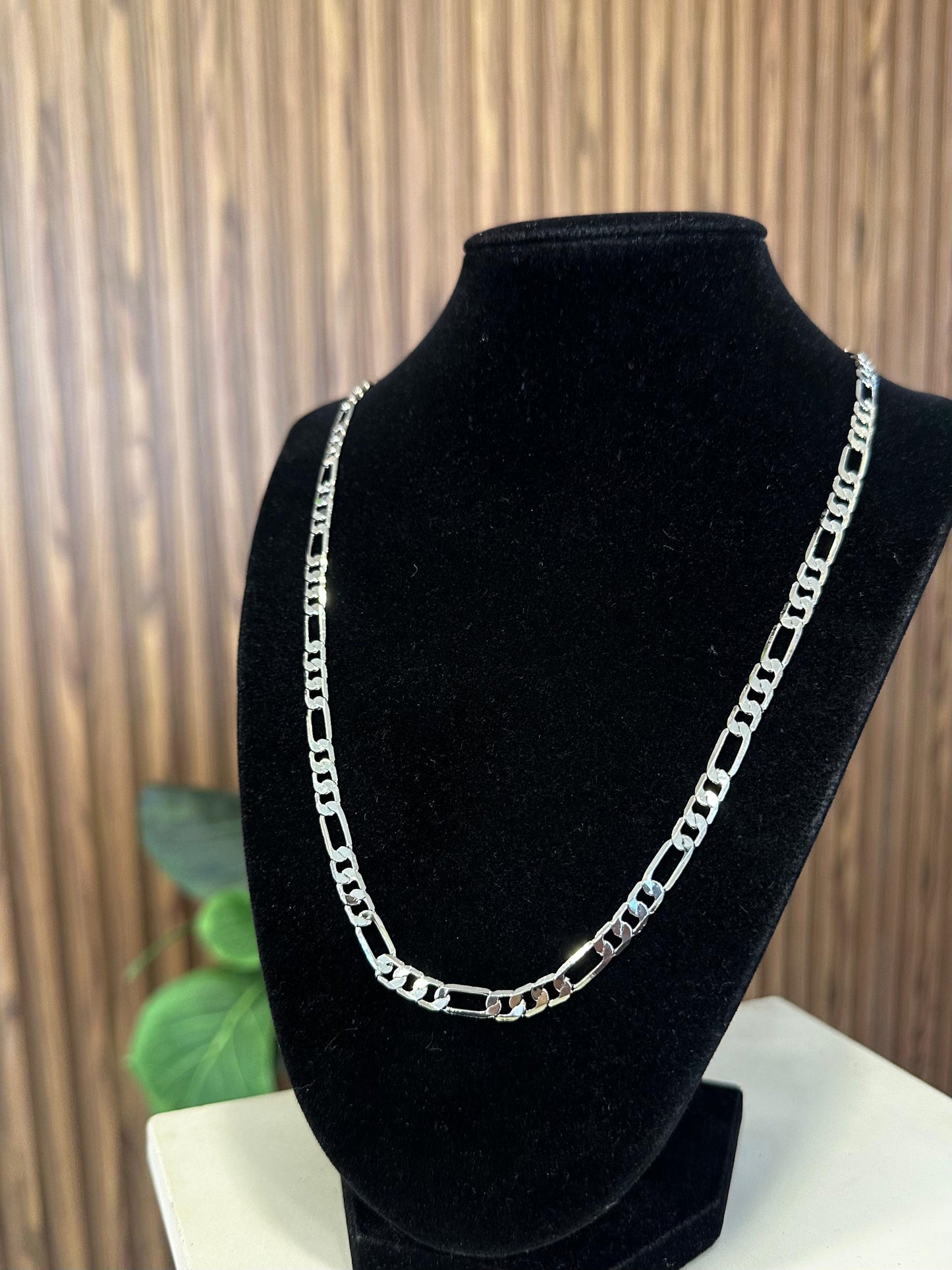 Choker eslabones gruesos plateados #M20