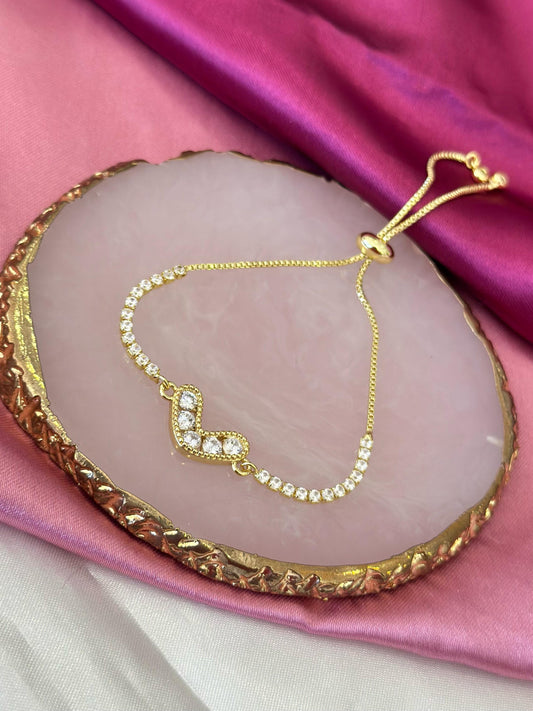 Pulsera corazon alargado #50