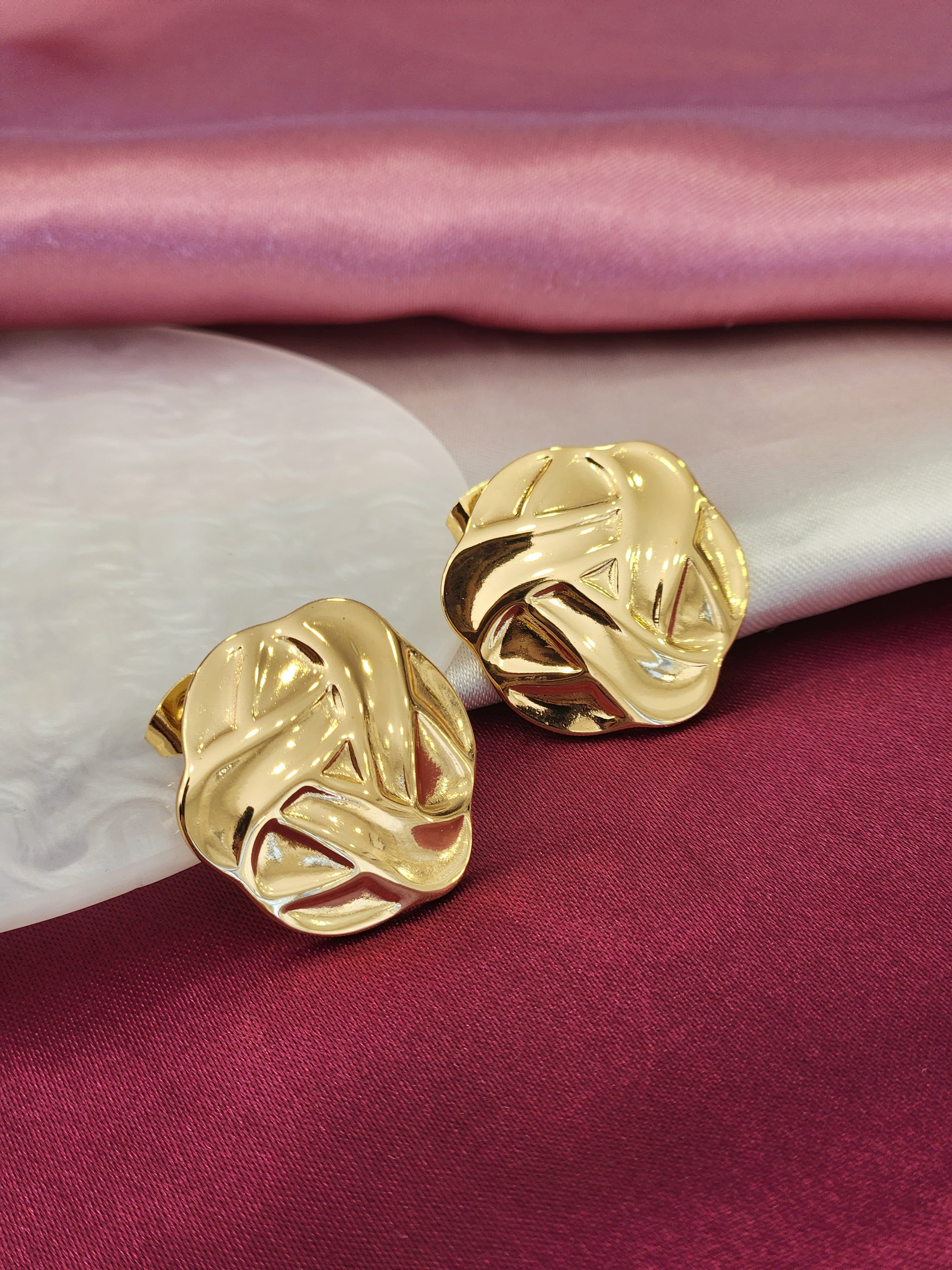 Aretes trenzados circulares #F33