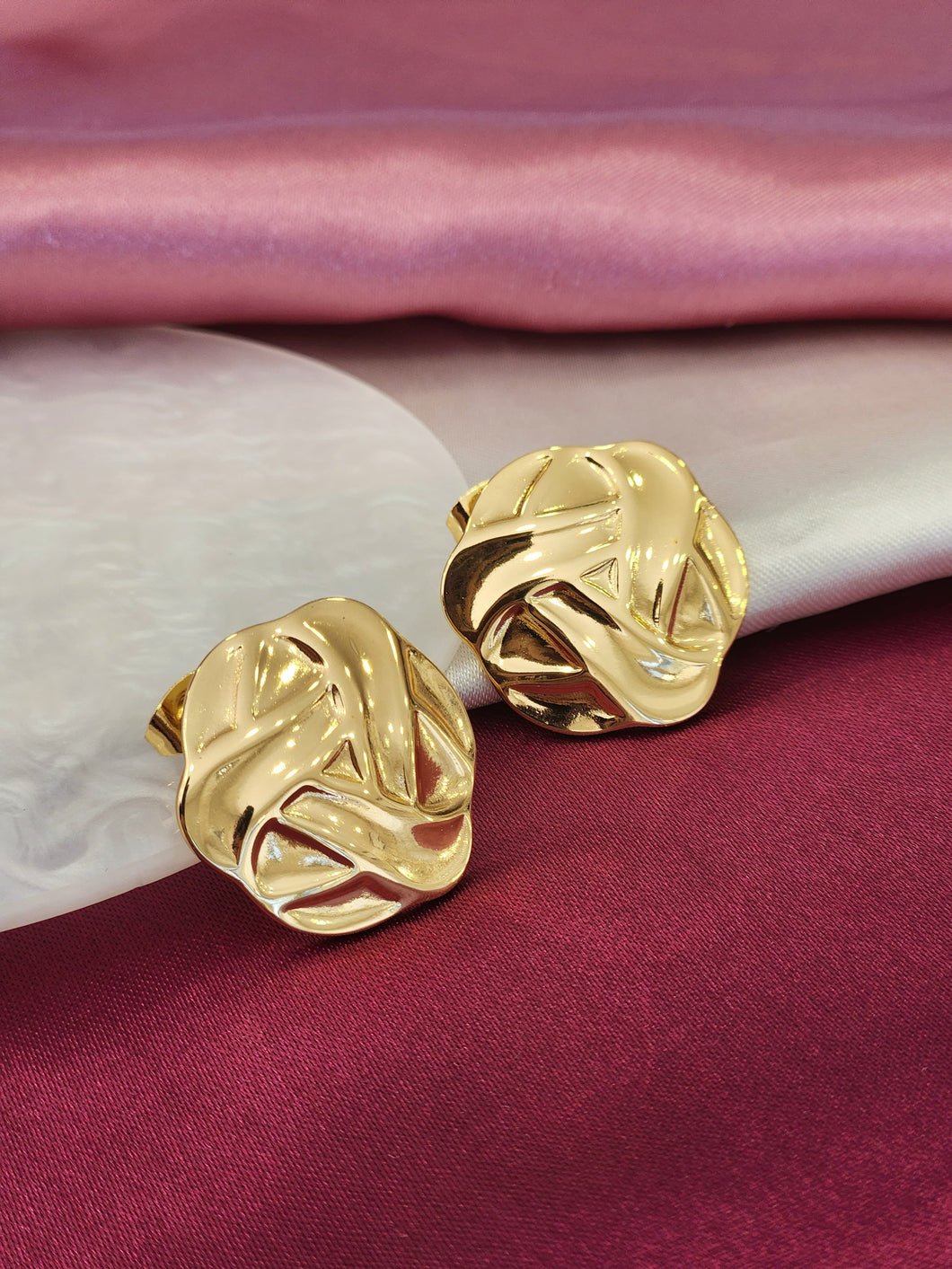 Aretes trenzados circulares #F33