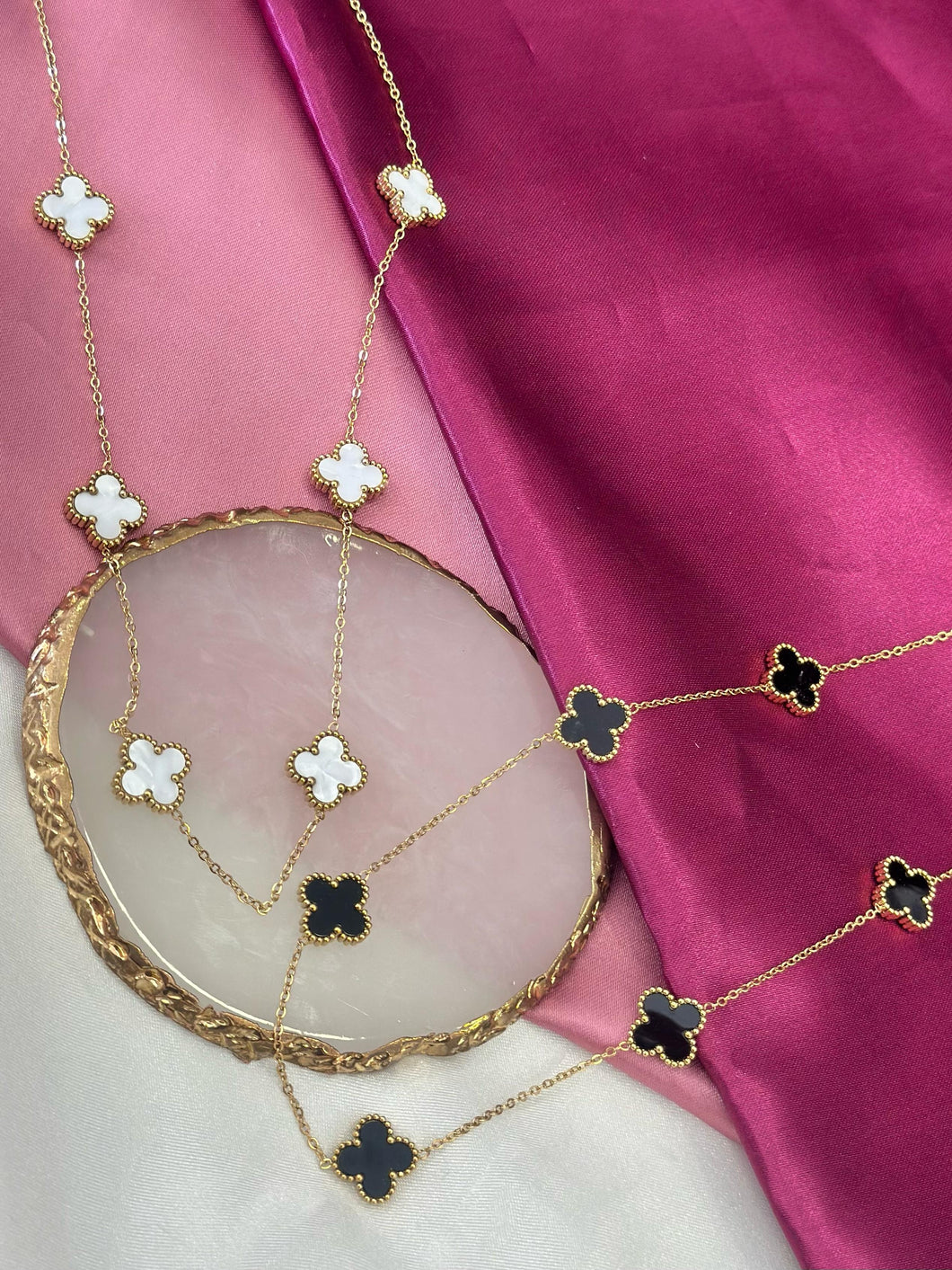 Collar trebol 6 pieza zirconia #C212