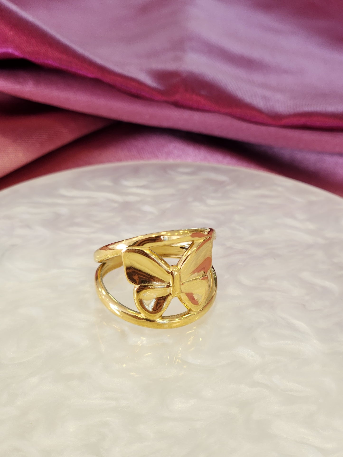 Anillo mariposa dorada #D4