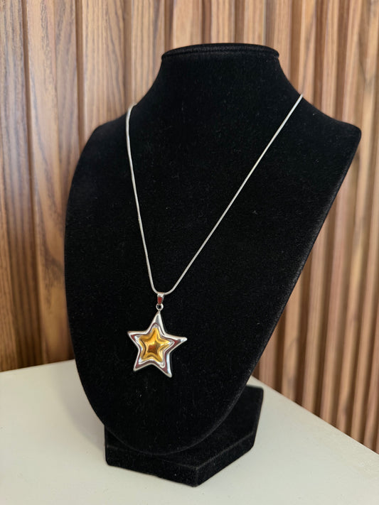 Collar estrella interna bicolor #K57