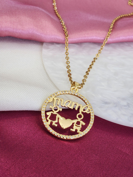 Collar circulo mama niños corazon #3