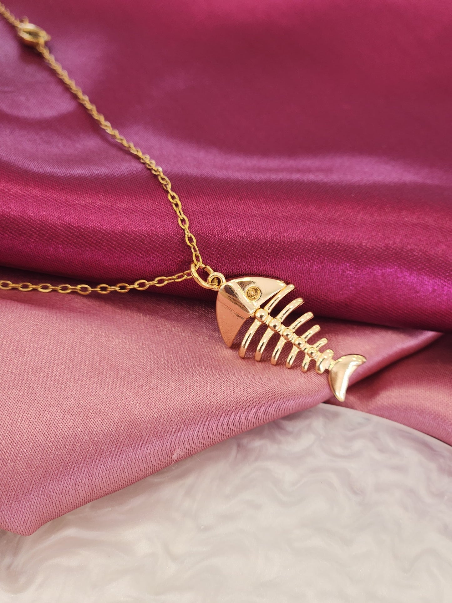 Collar esqueleto pescado #JJ