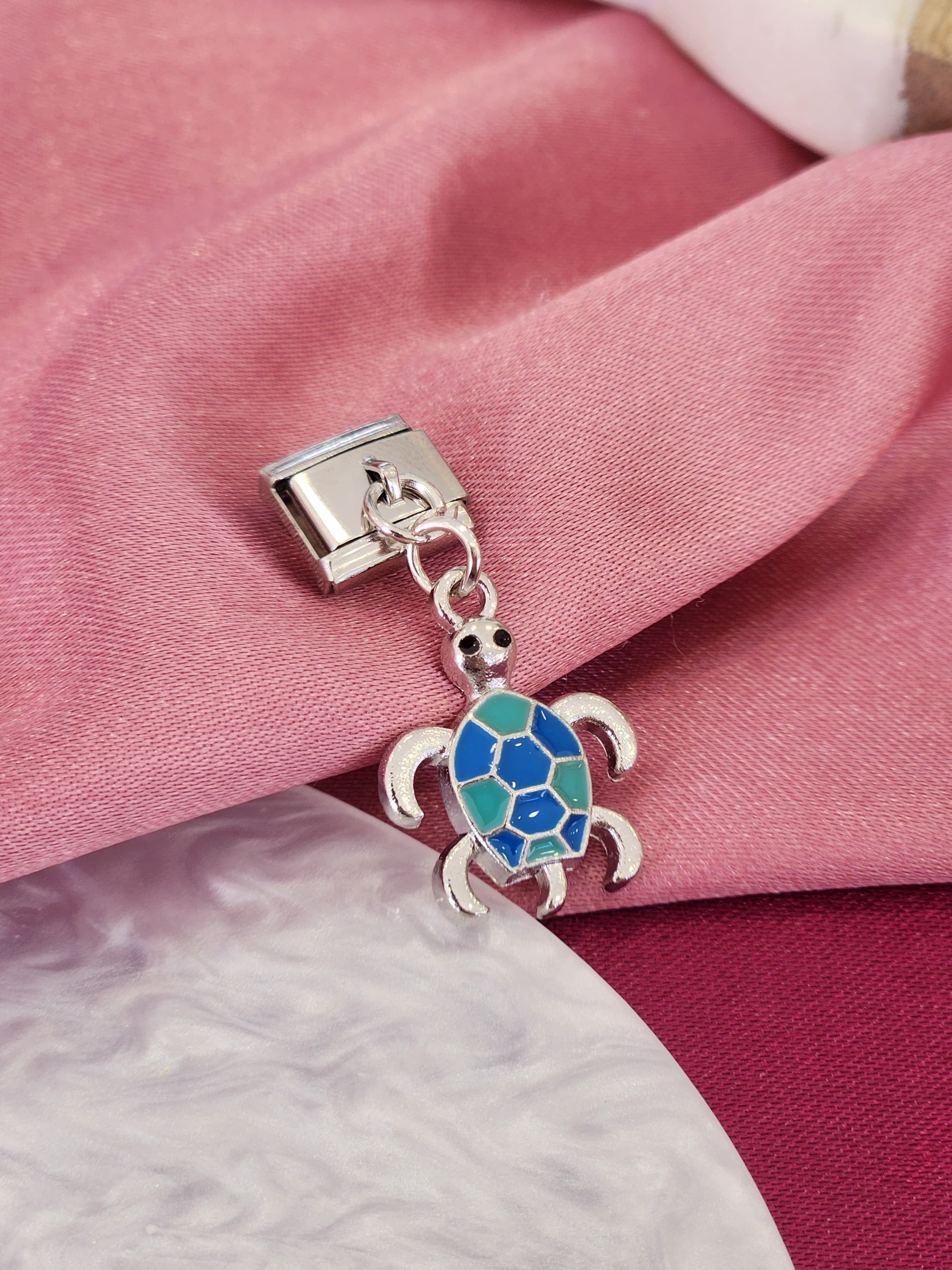 Charm tortuga azul aqua colgante #5