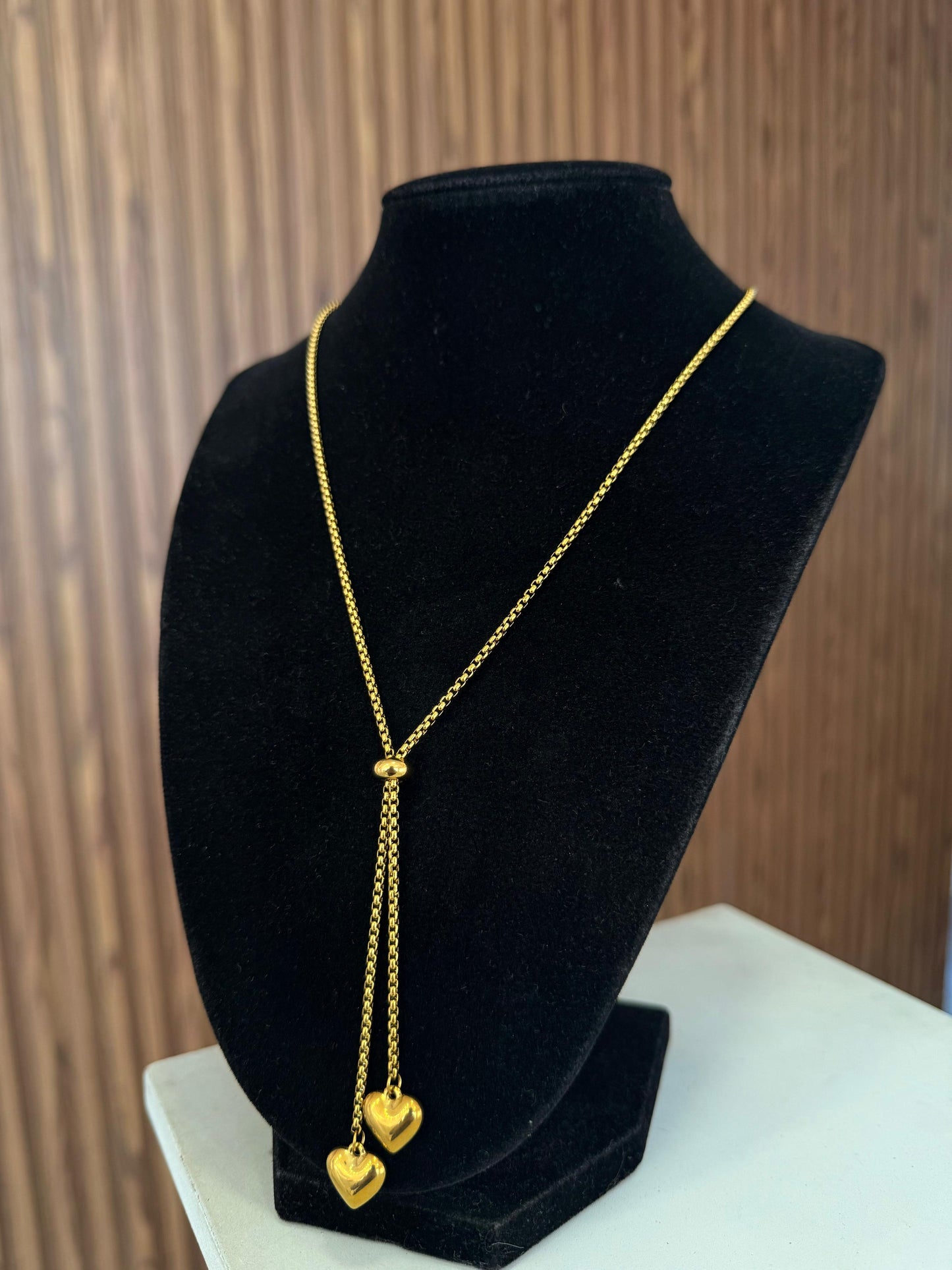 Collar colgante corazones #F40