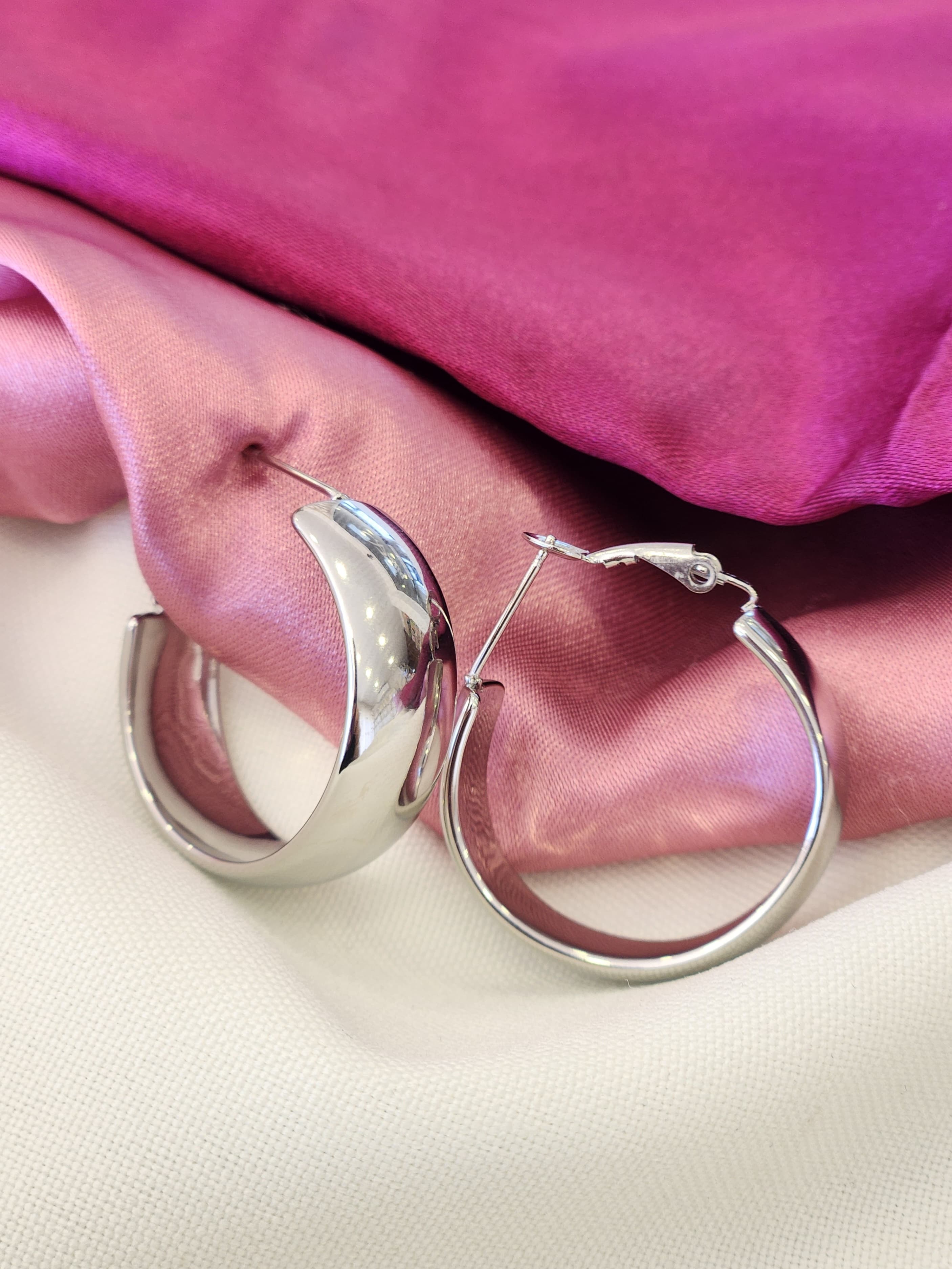 Aretes lisos grandes #A12