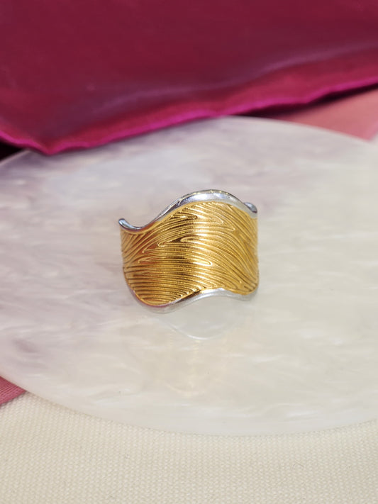 Anillo bicolor huella #237