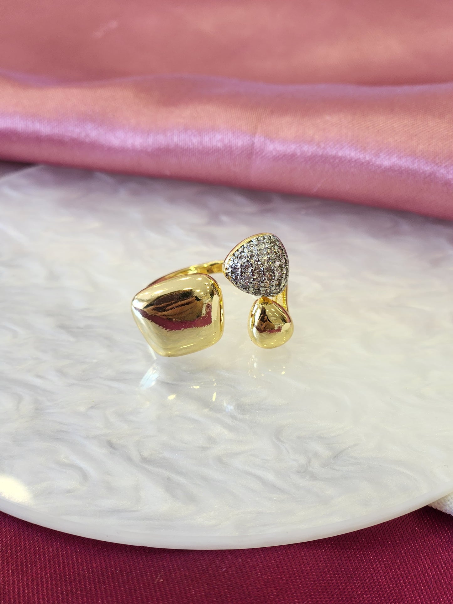 Anillo bicolor triple #G16