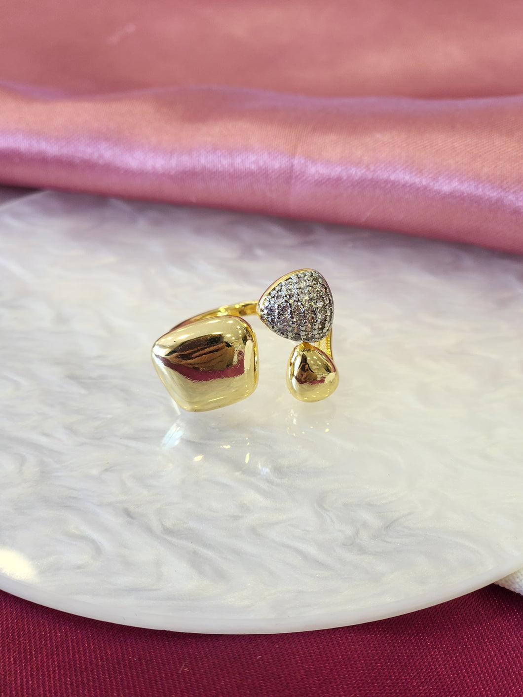 Anillo bicolor triple #G16