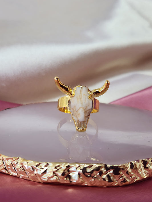 Anillo toro beige #C123.2