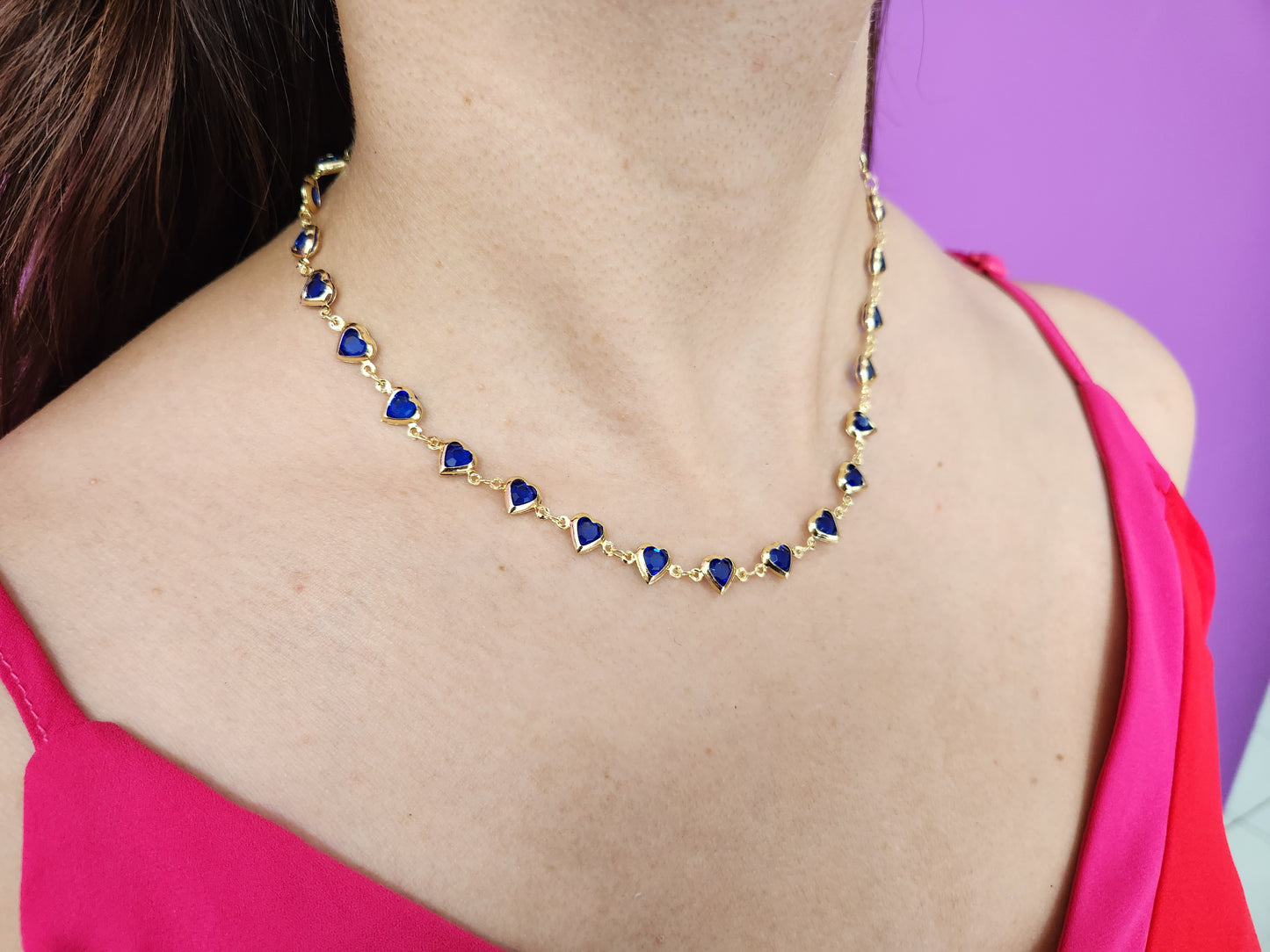 Choker corazones colores #M5