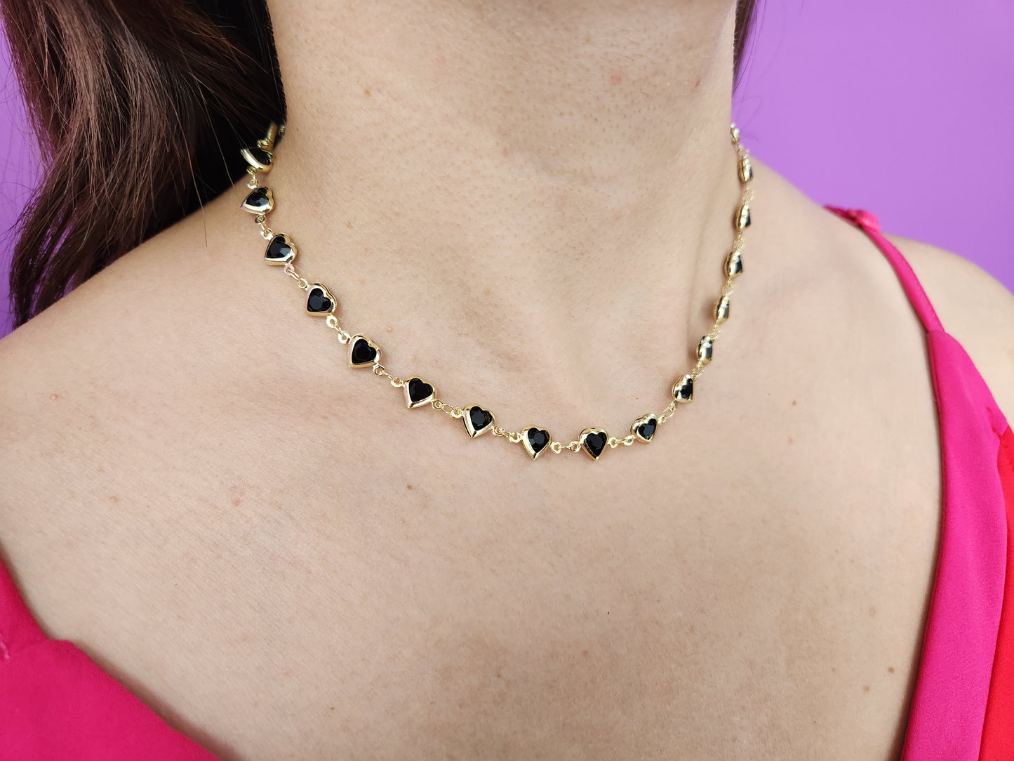 Choker corazones colores #M5