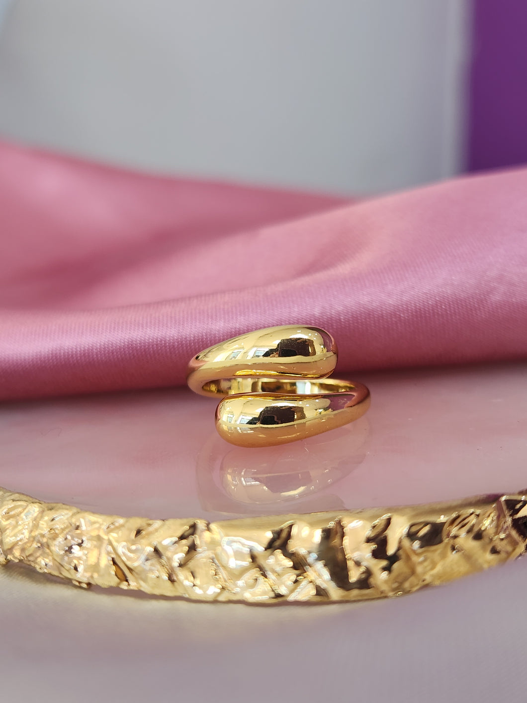 Anillo doble gota #227B