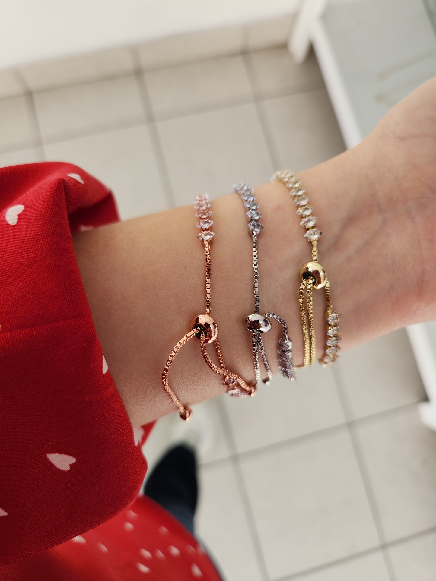 Pulsera zirconia continua #C132