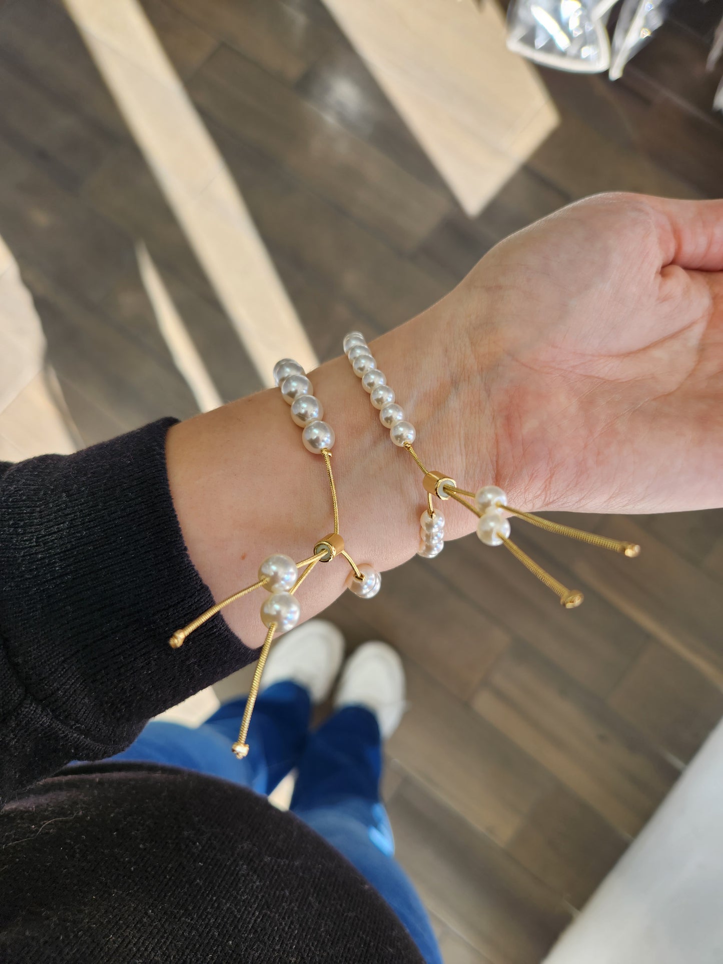 Pulsera bolitas perlas #C123.2
