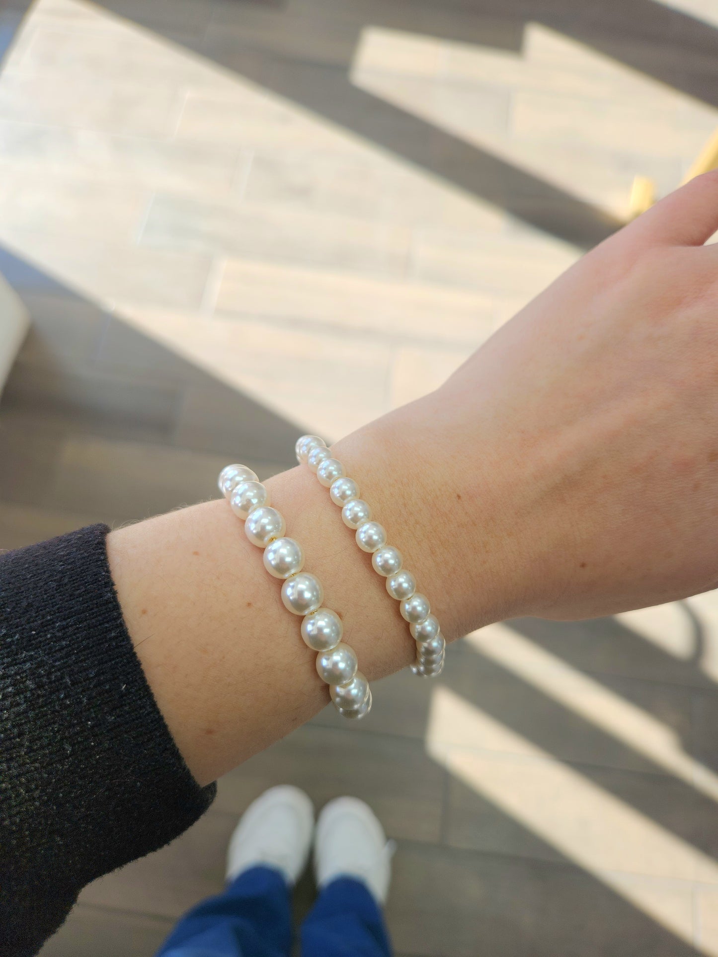 Pulsera bolitas perlas #C123.2