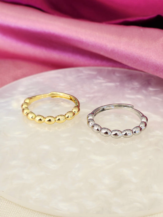 Anillo bolitas liso #A24.2