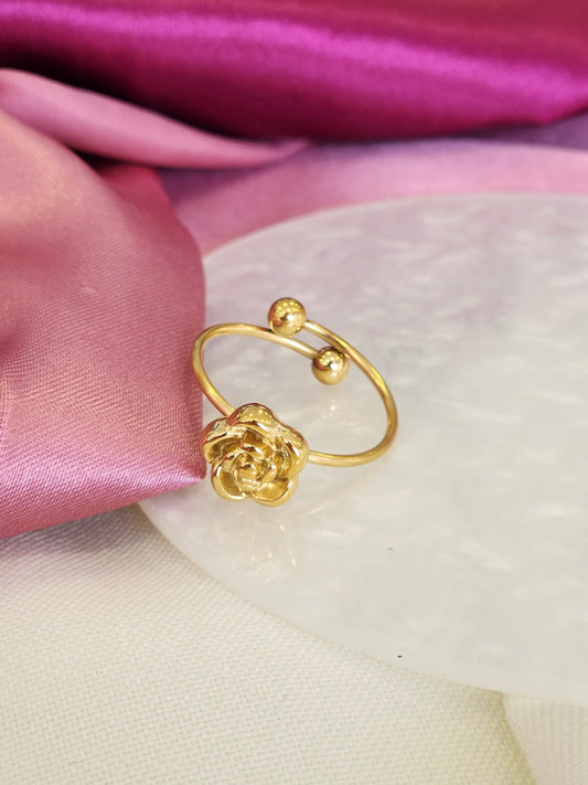 Anillo rosa bolitas