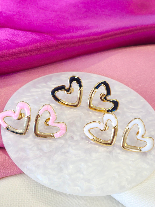 Aretes corazon irregular #K44.4