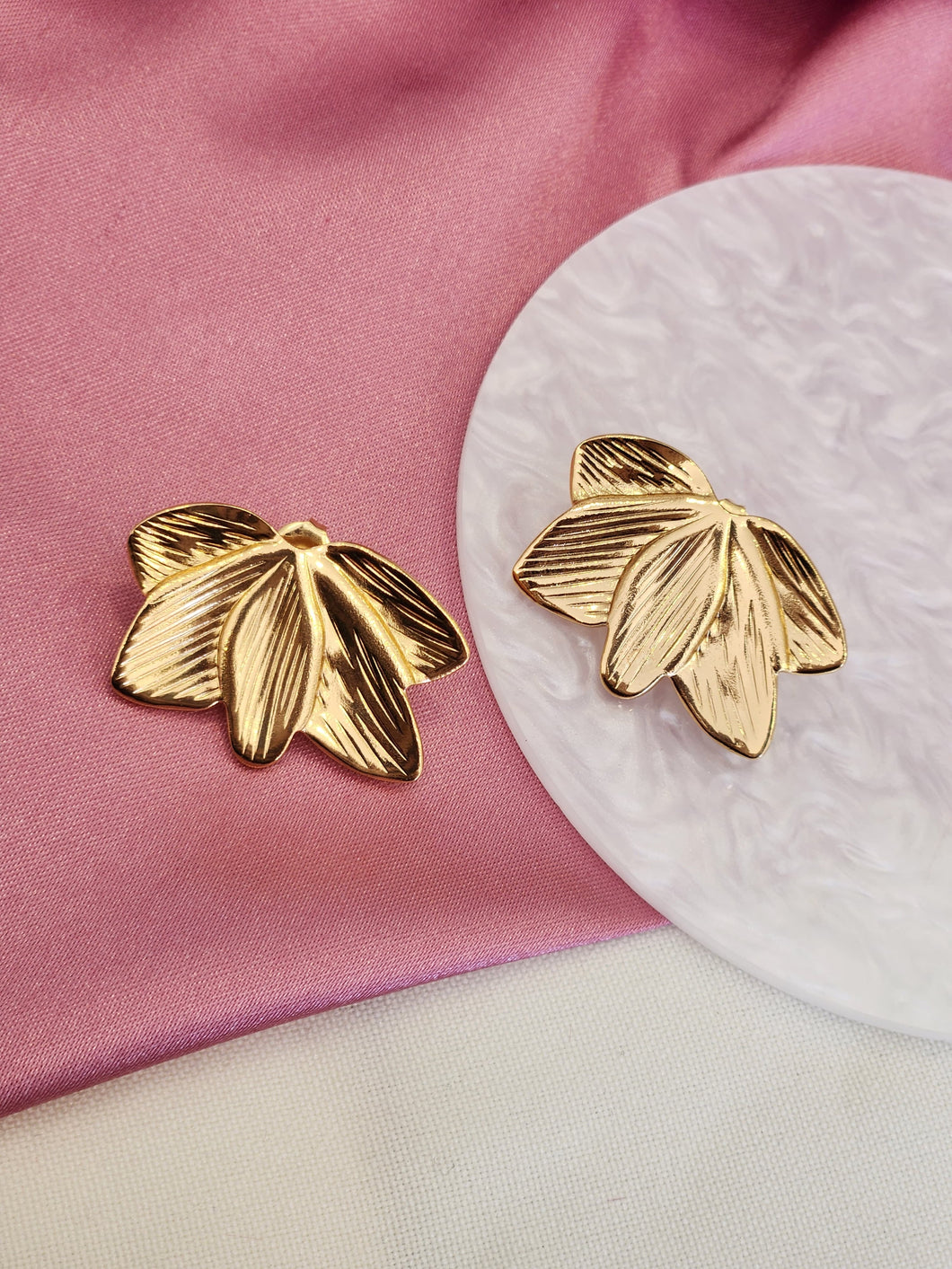 Aretes cinco hojas #E21