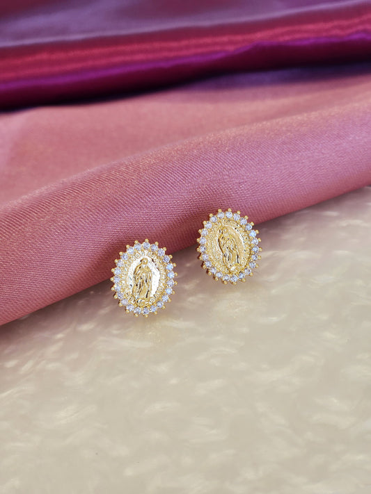Aretes virgen zirconia #129D