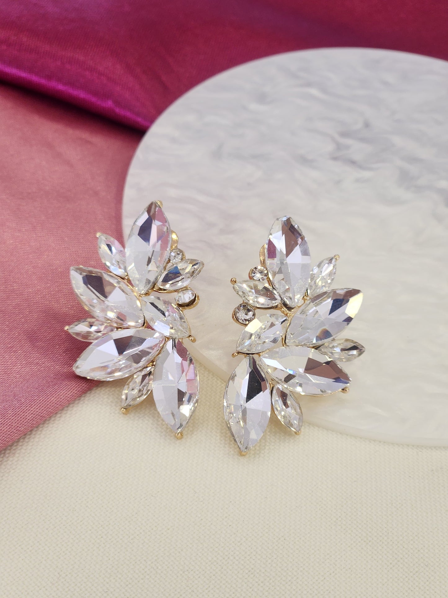 Aretes gotas destellos zirconia #J48 #J49