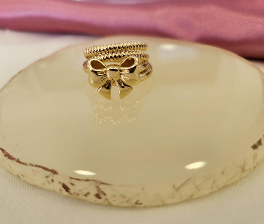 Anillo moño con anillo doble