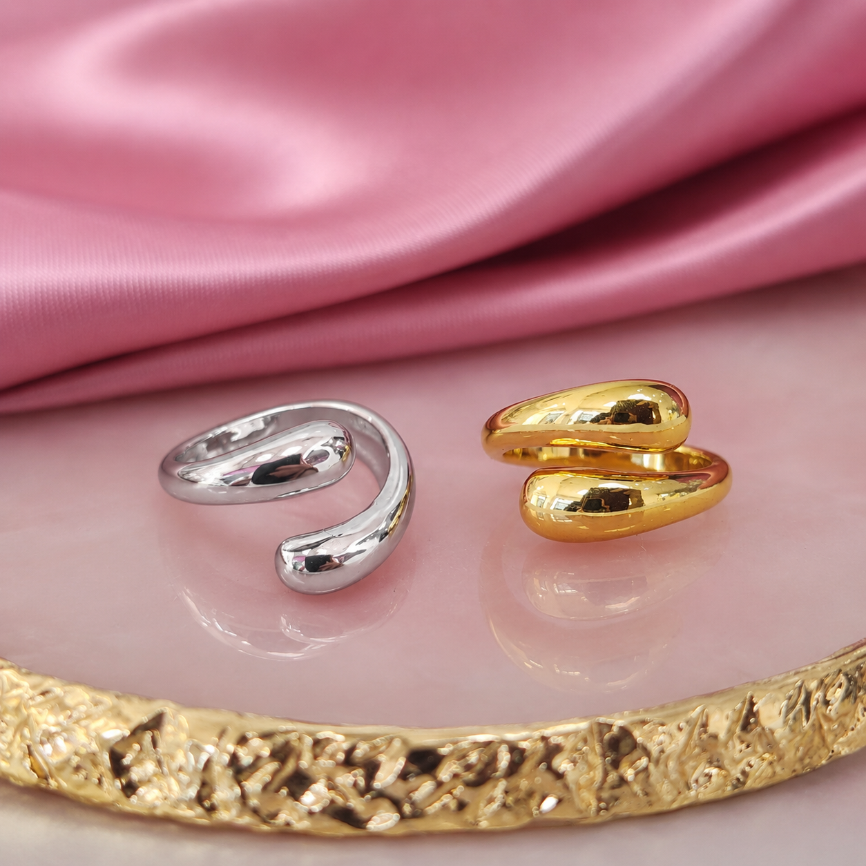 Anillo doble gota #227