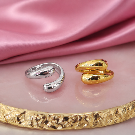 Anillo doble gota #227