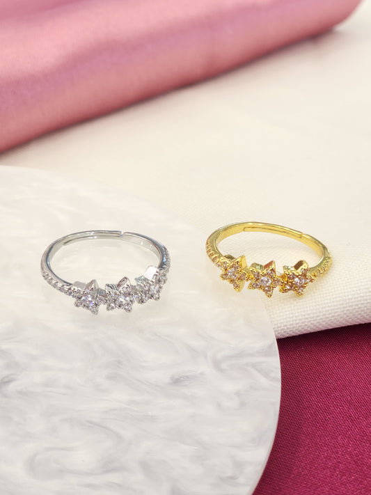 Anillo triple estrella #C123.1