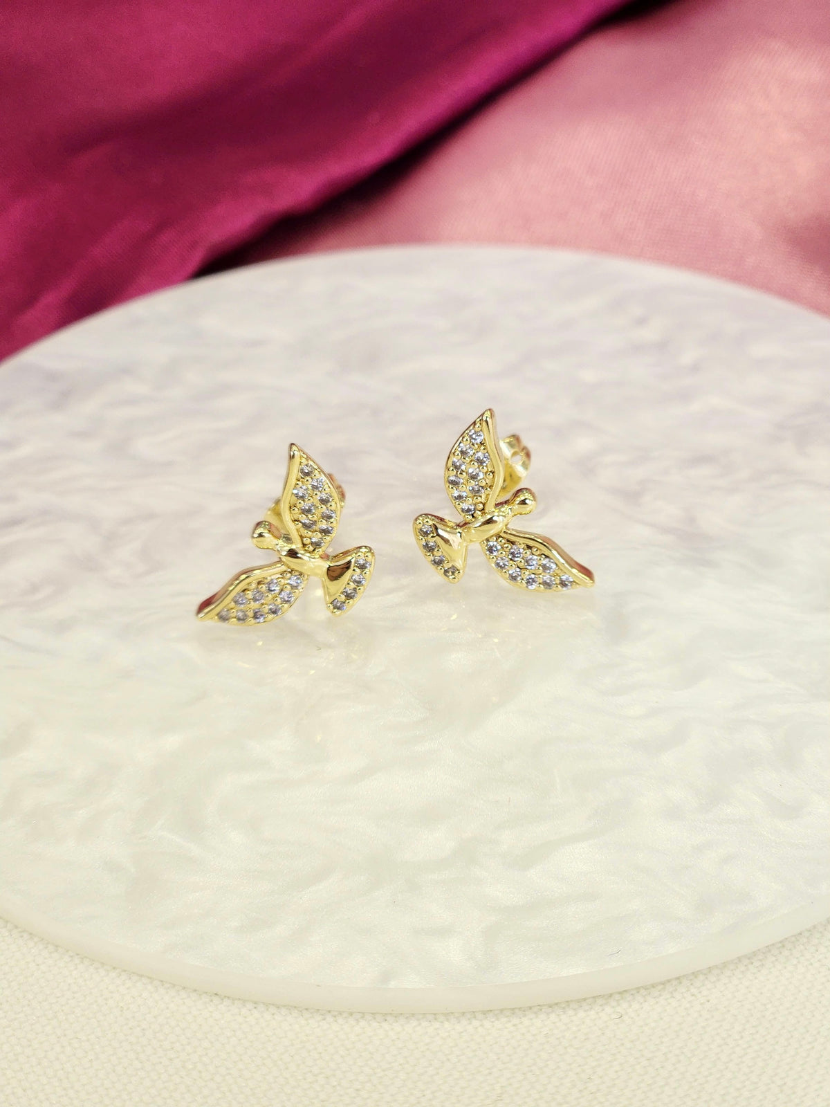 Aretes ave zirconia #K63