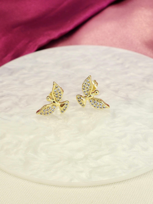 Aretes ave zirconia #K63