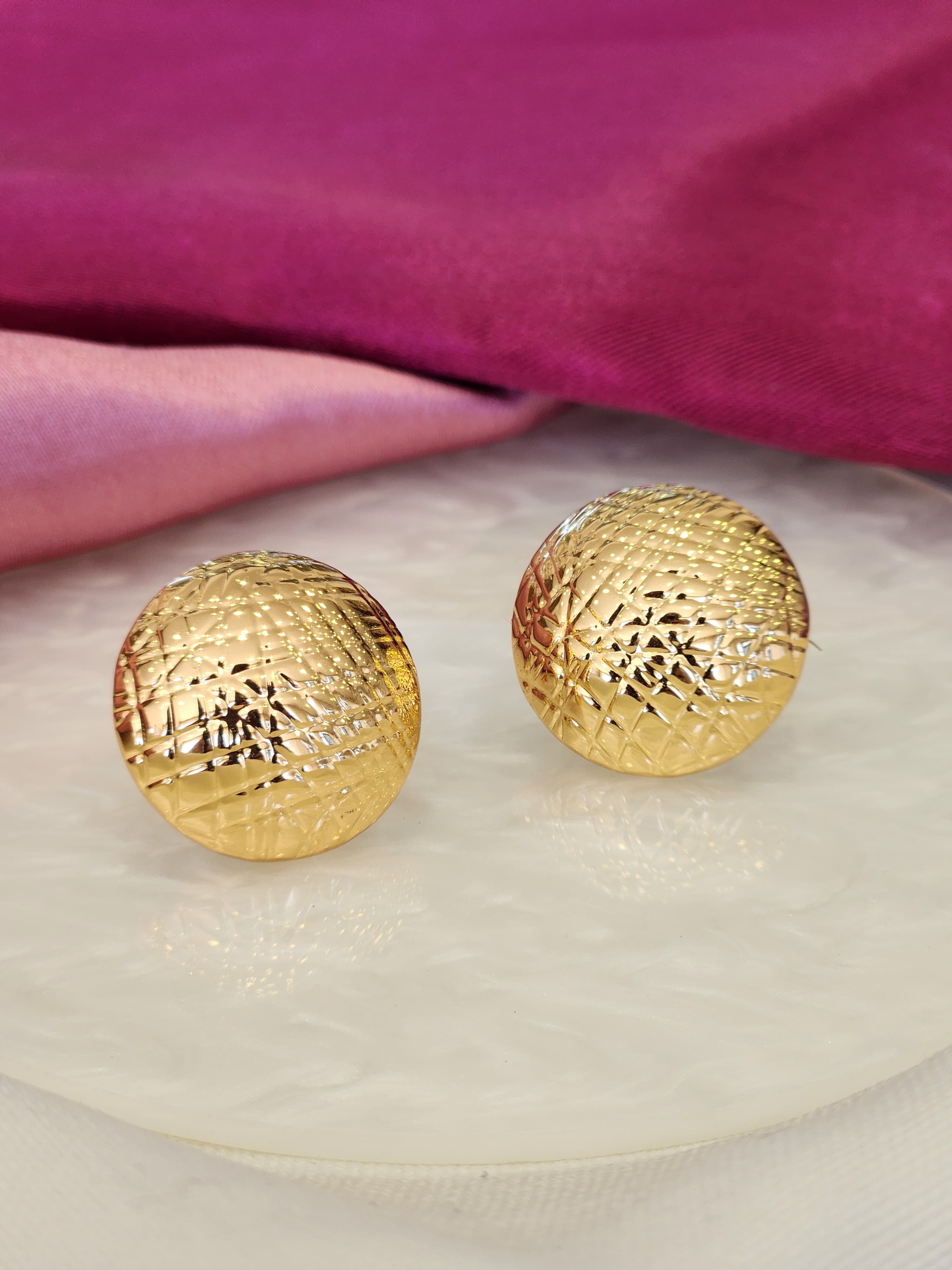 Aretes circulo textura #C124