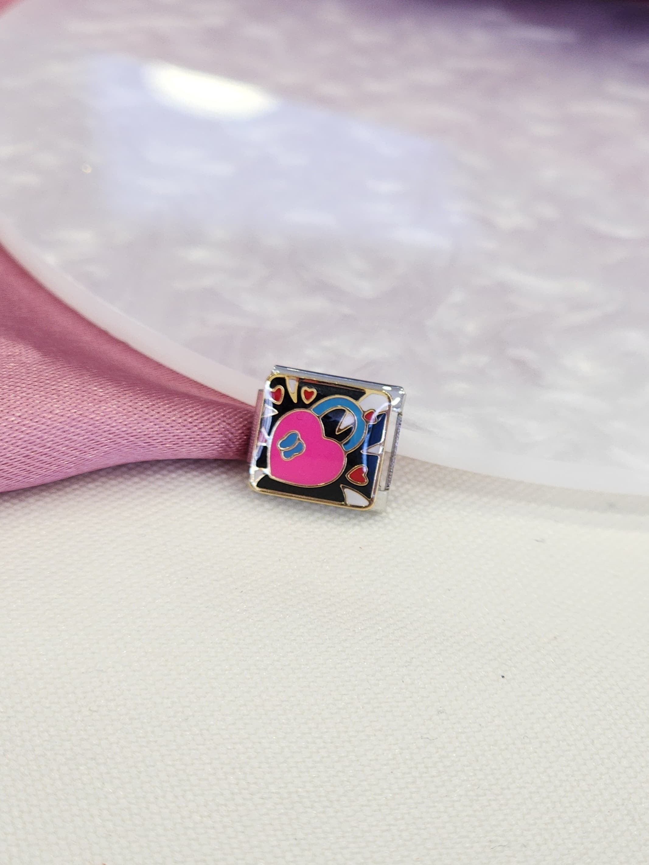 Charm candado corazon