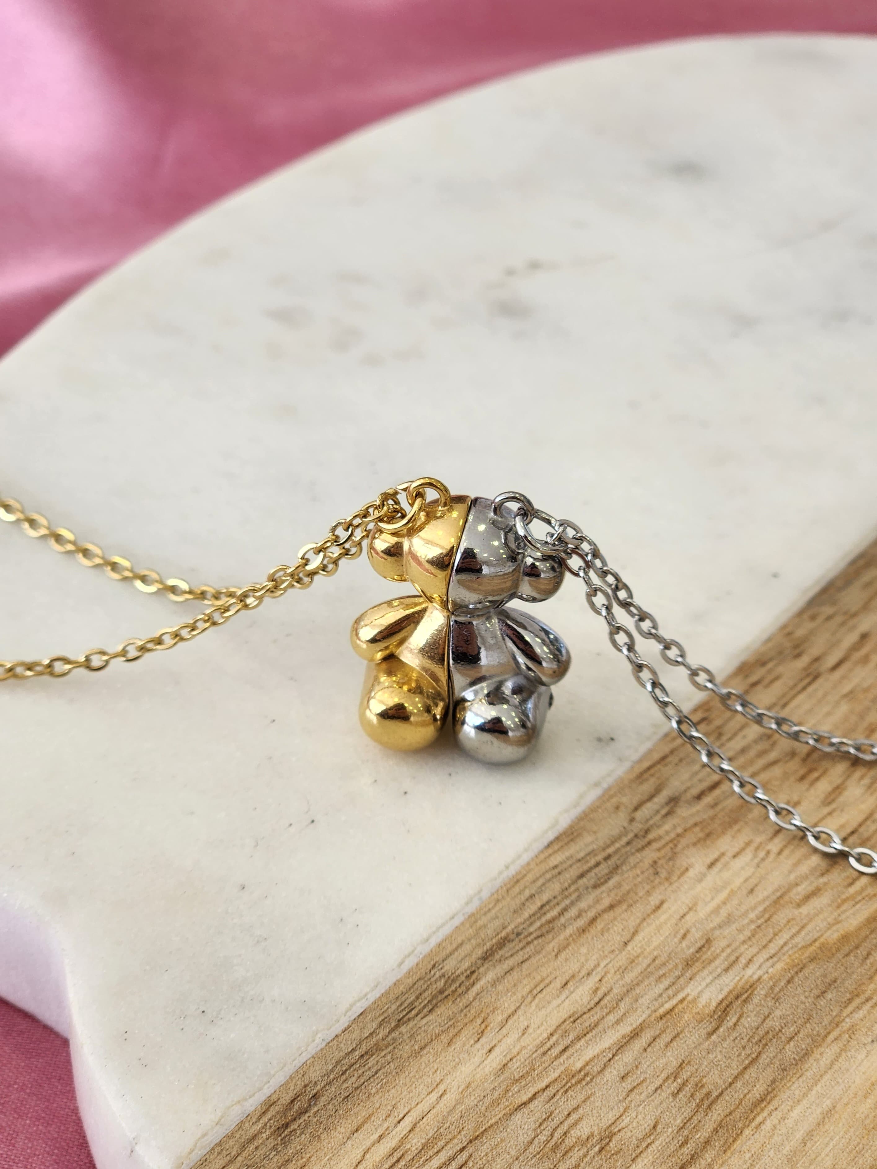 Collares oso inflado iman bicolor #20